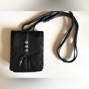 Brighton patent leather lizard embossed pattern crossbody wallet/purse